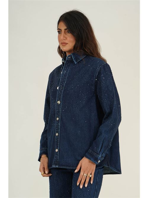 Camicia Anser in denim con crystalli Twenty Fourhaitch | CAMICIA ANSERBLUE